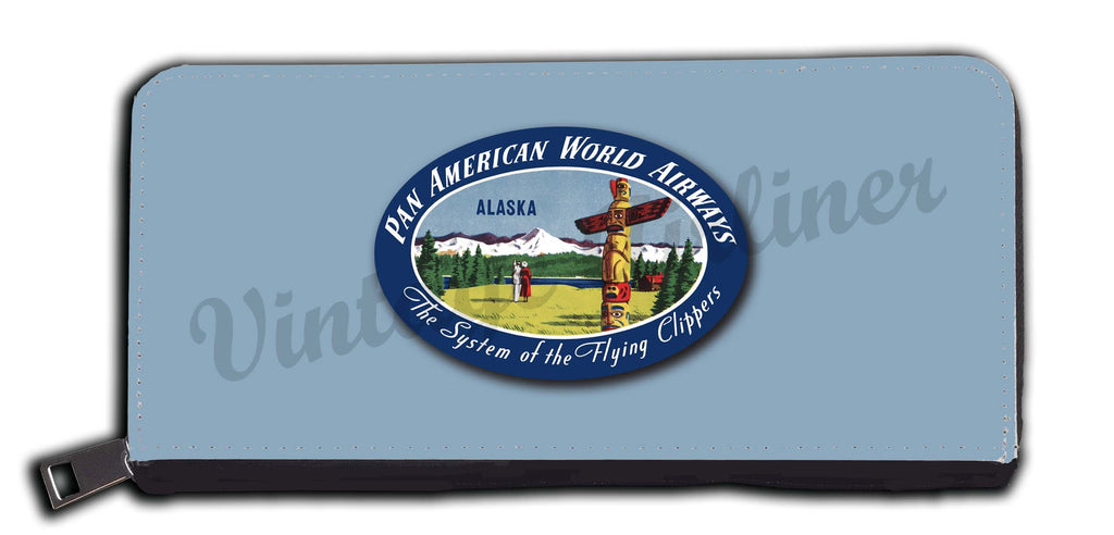 Pan Am World Airways Alaska Vintage Bag Sticker Wallet