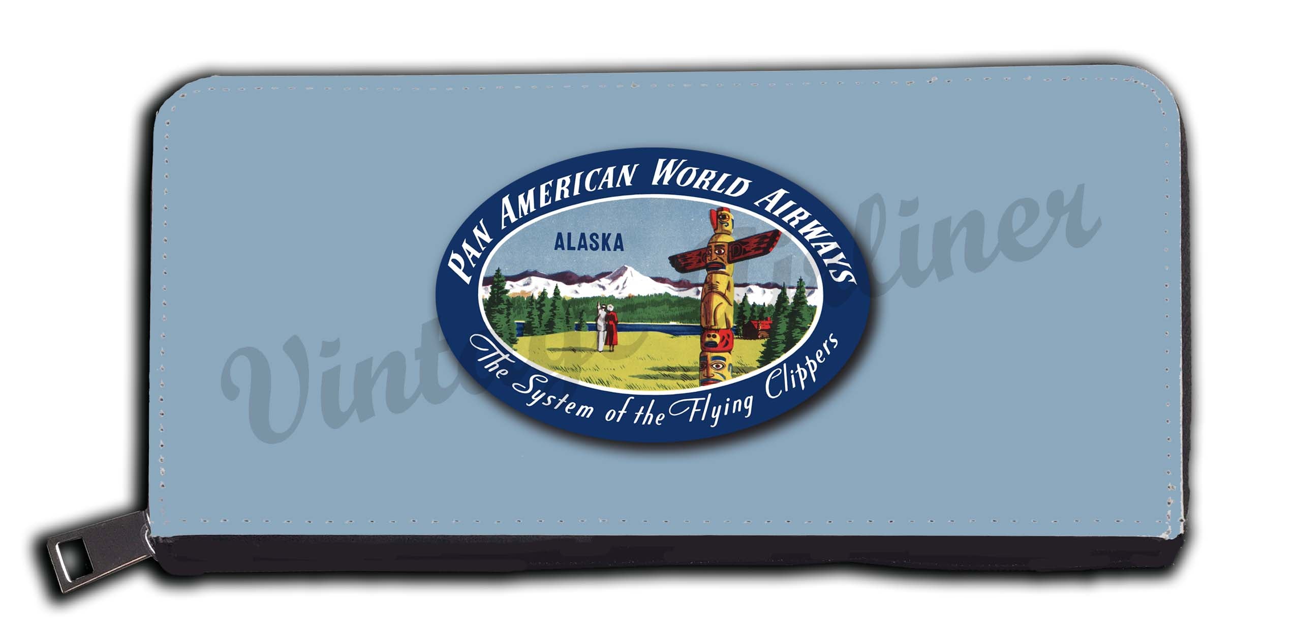 Pan Am World Airways Alaska Vintage Bag Sticker Wallet