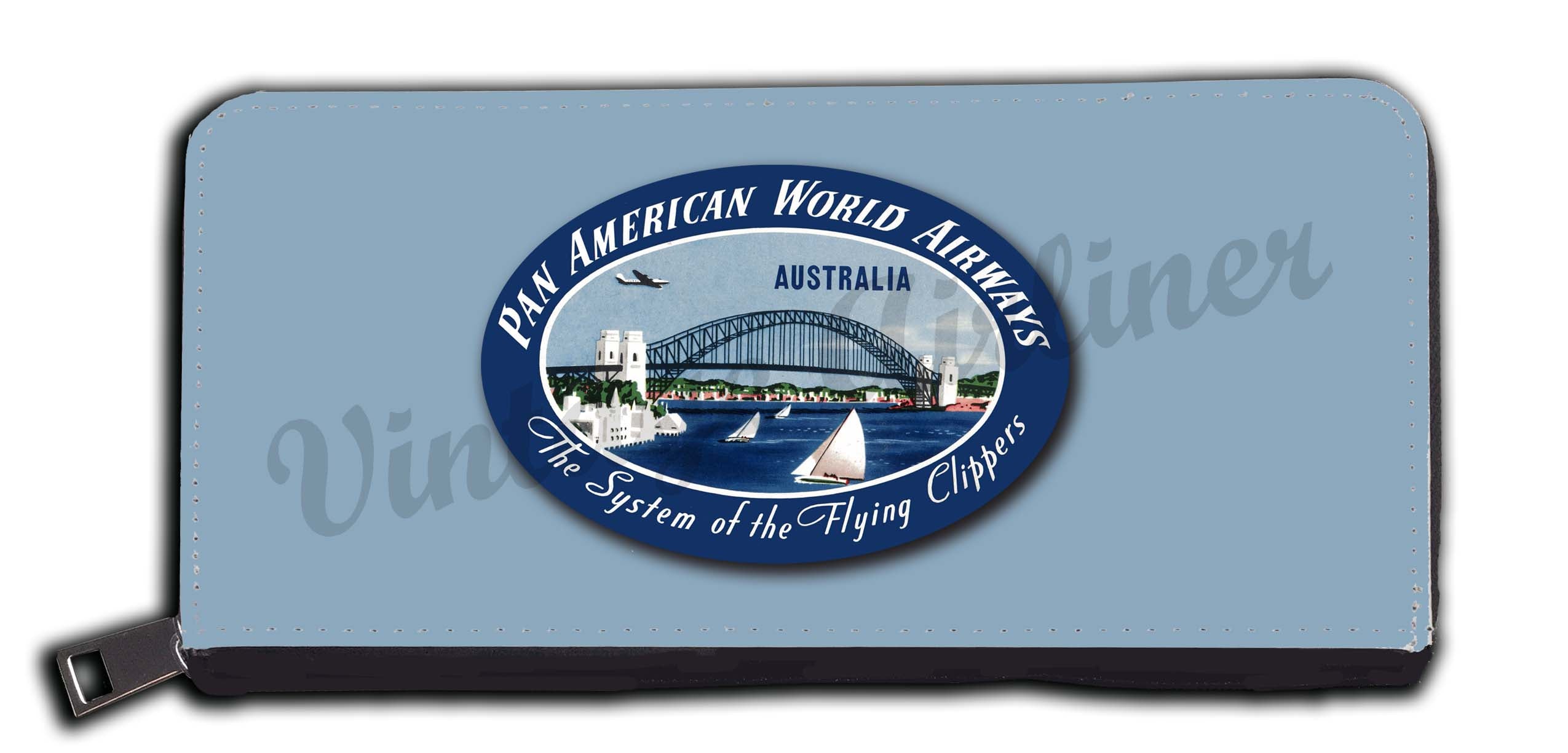 Pan Am World Airways Australia Vintage Bag Sticker Wallet