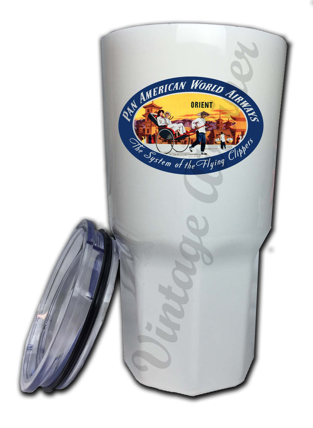 Pan Am Vintage Orient Bag Sticker Tumbler