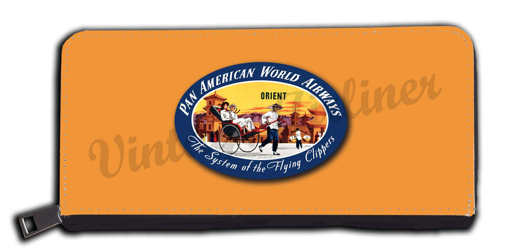 Pan Am World Airways Orient Vintage Bag Sticker Wallet