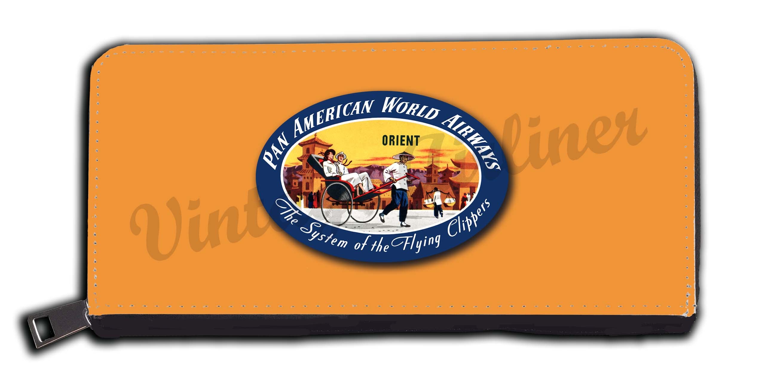 Pan Am World Airways Orient Vintage Bag Sticker Wallet