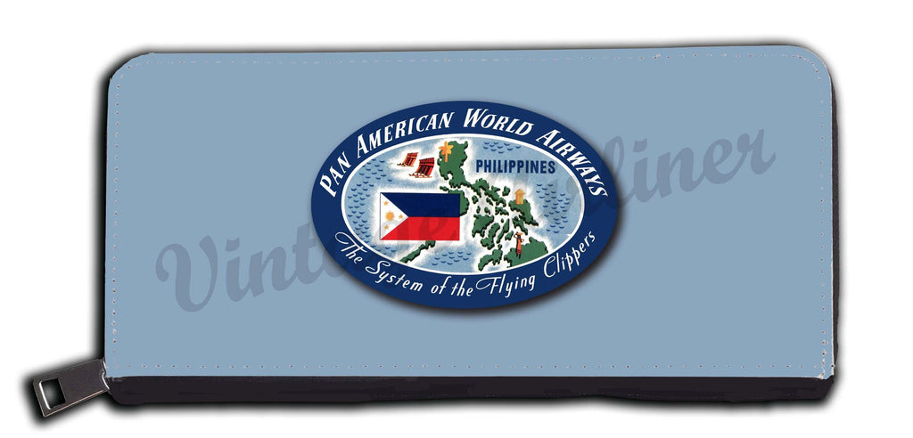 Pan Am World Airways Philipines Vintage Bag Sticker Wallet