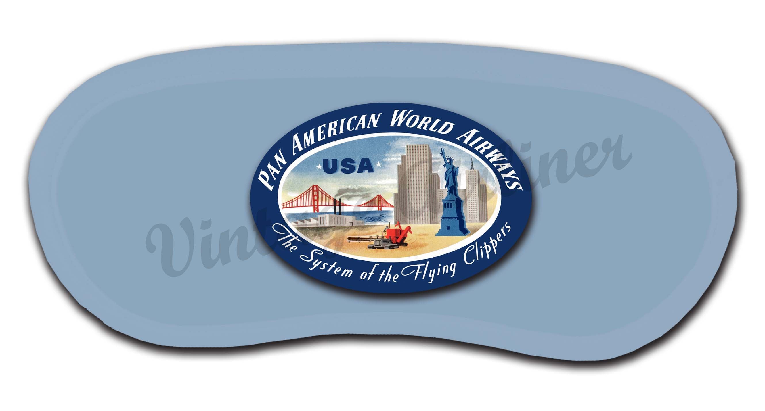 Pan American World Airways USA Vintage Bag Sticker Sleep Mask
