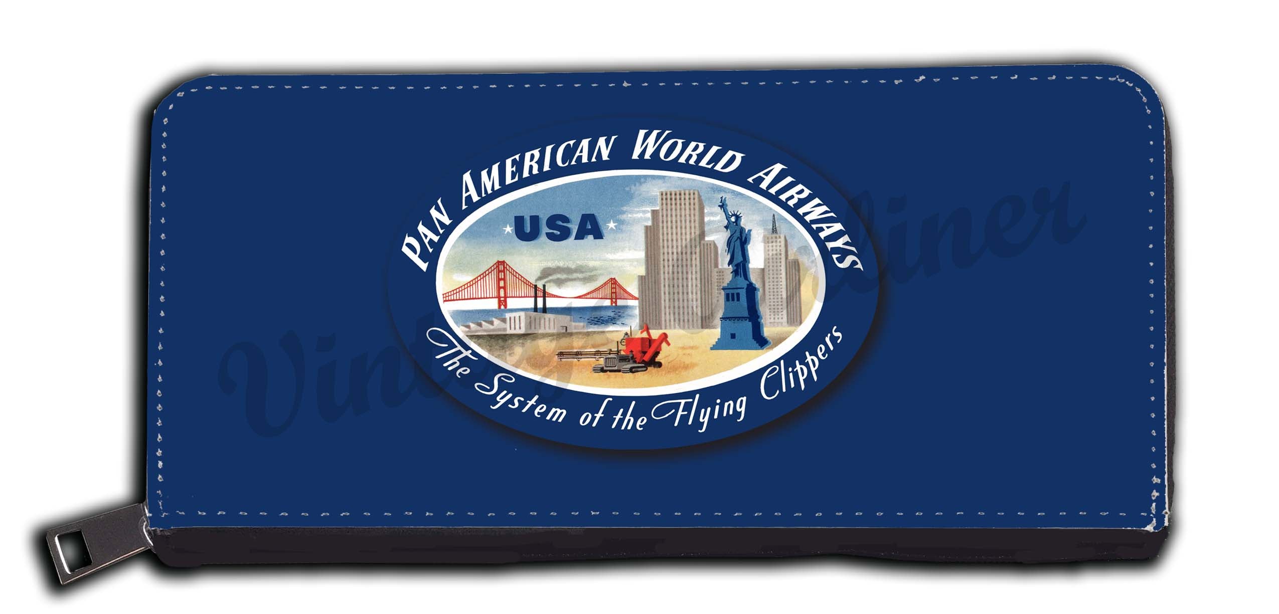 Pan Am World Airways USA Vintage Bag Sticker Wallet