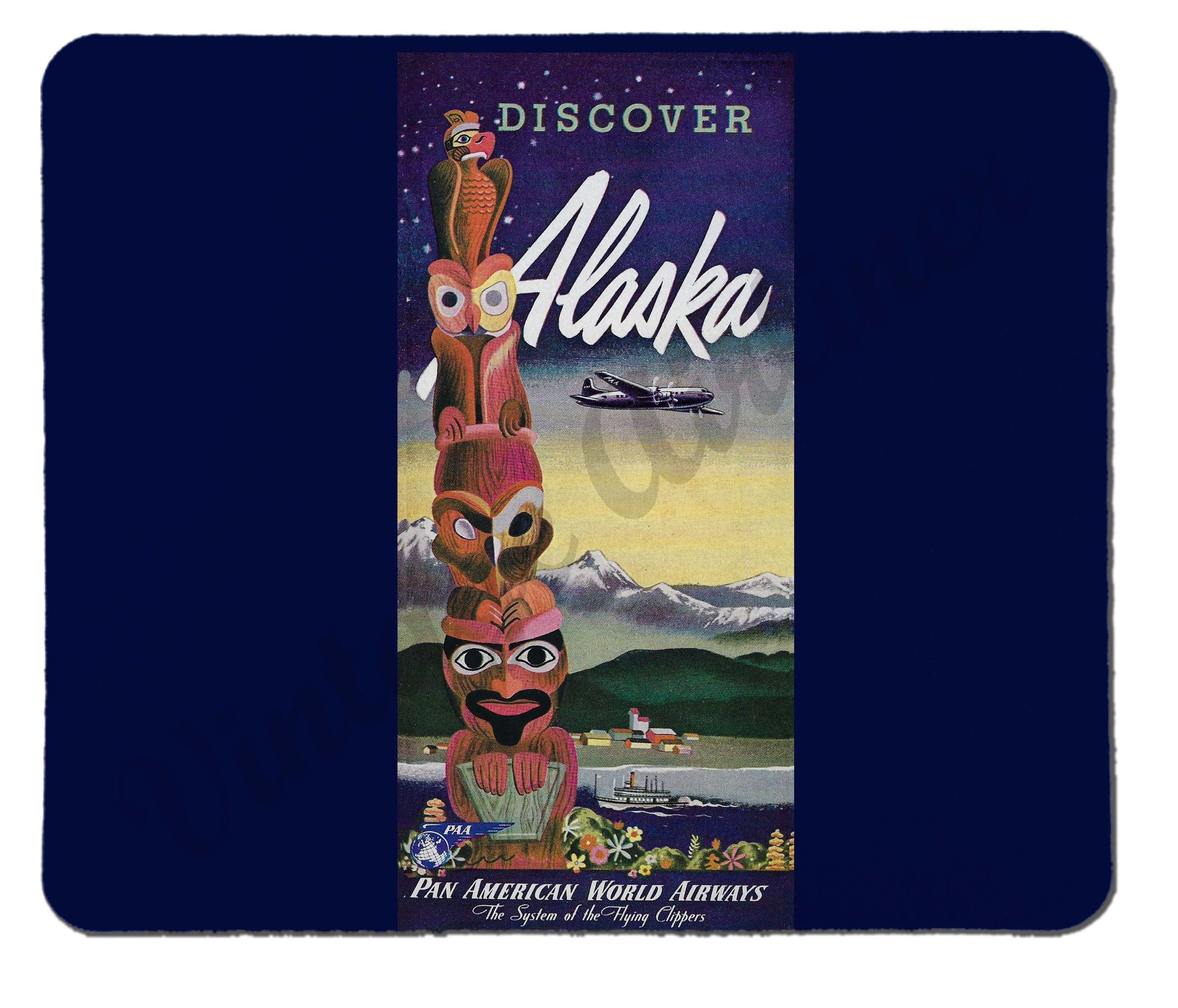 Pan American Airways Discover Alaska System Mousepad