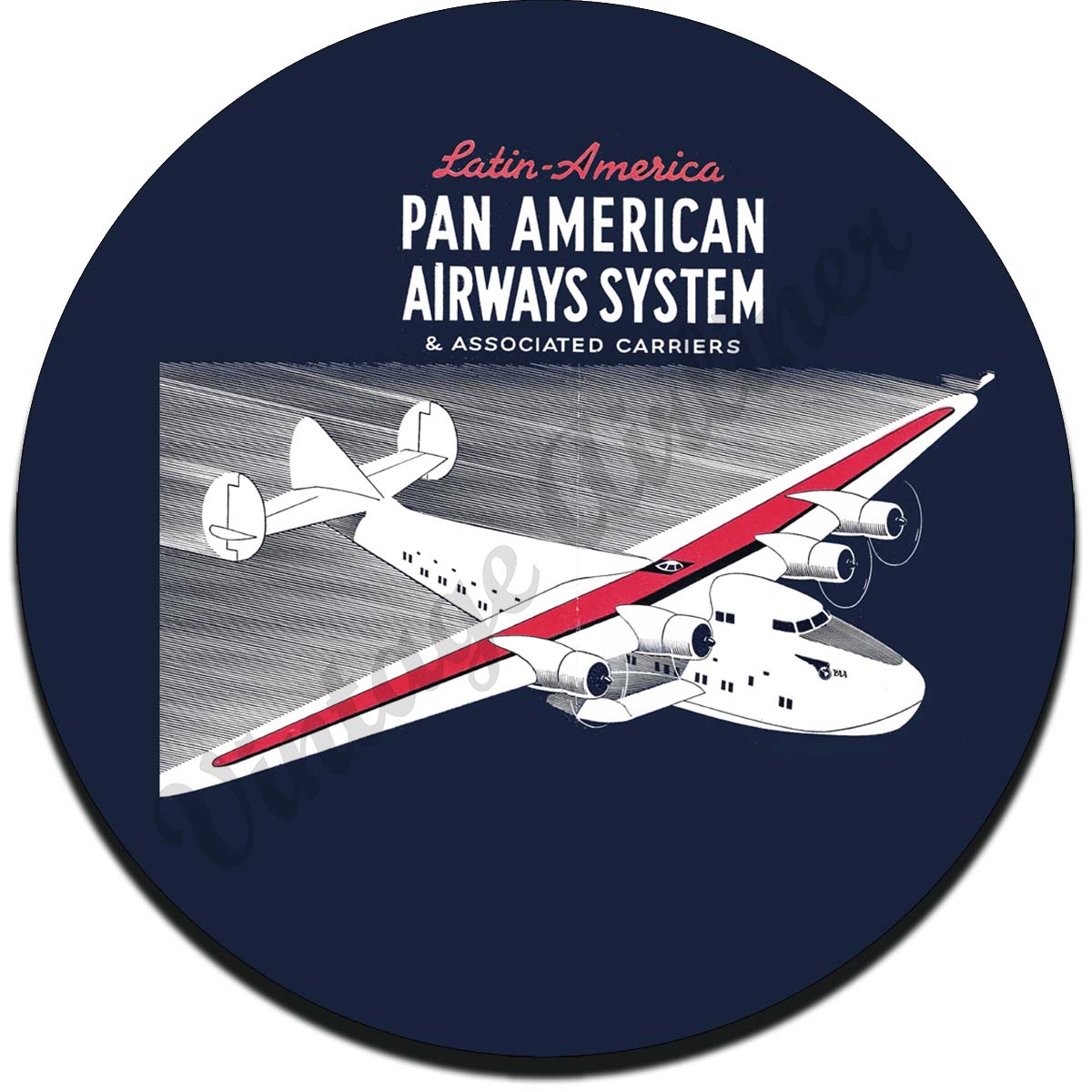 Pan American Airway System Vintage Sandstone Coaster