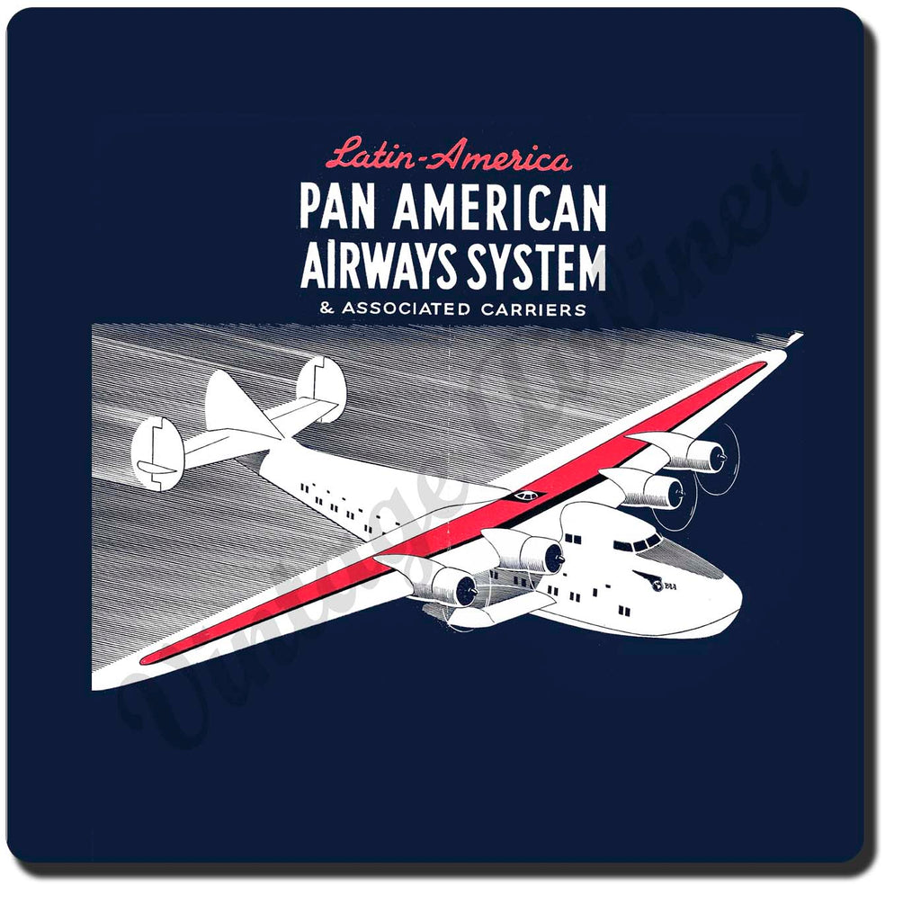 Pan American Airway System Vintage Sandstone Coaster