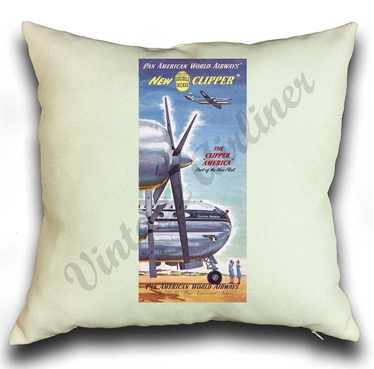Pan American Airway Vintage Pillow Case Cover