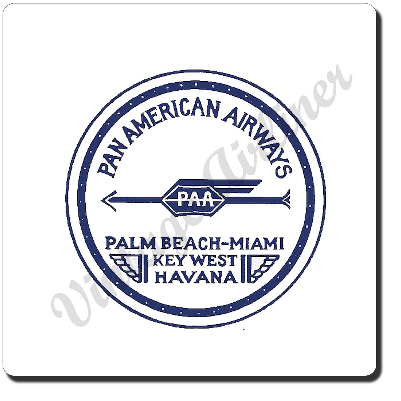 Pan American Airways Vintage Sandstone Coaster