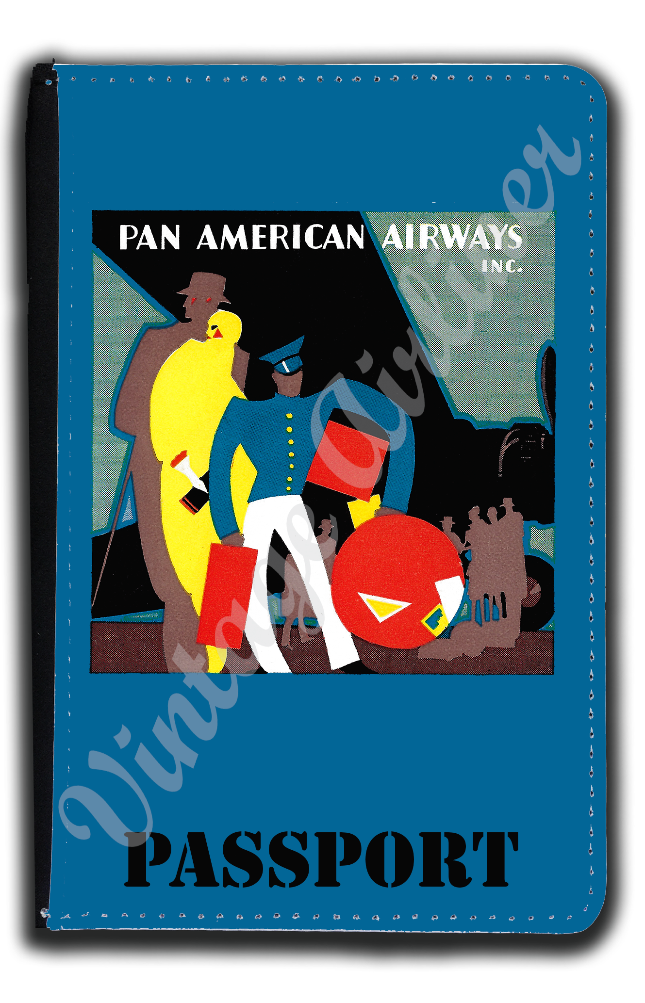 Pan Am 1950's Bag Sticker Passport Case