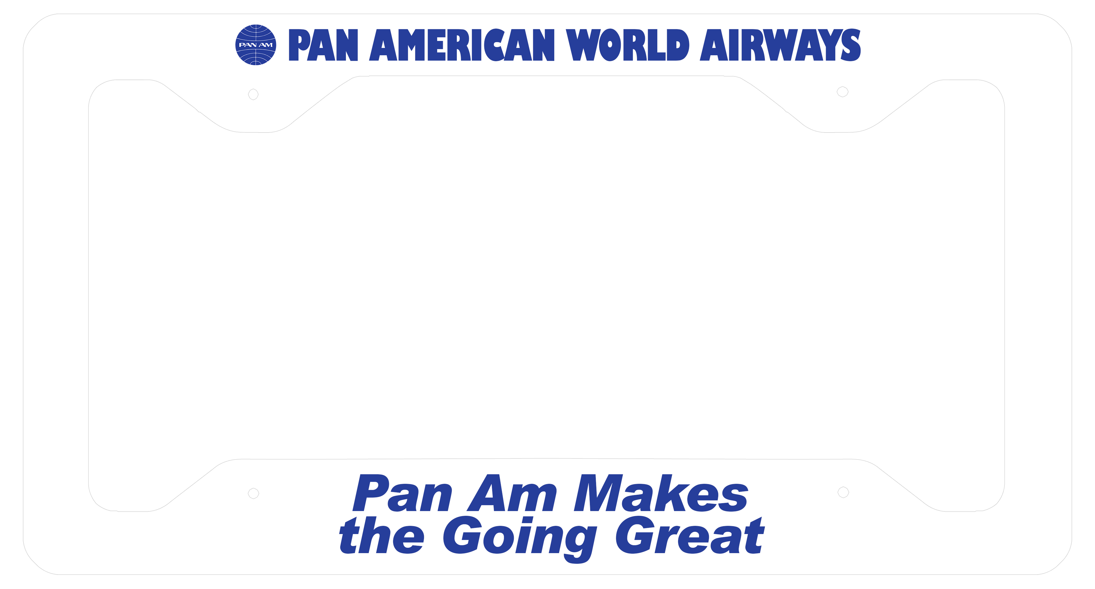 Pan Am World Airways - We're Flying Better Than Ever - License Plate Frame