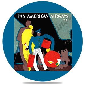 Pan American World Airways 1950's Vintage Round Sandstone Coaster