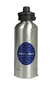 Pan American World Airways Blue Logo Aluminum Water Bottle