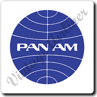 Pan Am Classic Round Logo - Square Sandstone Coaster