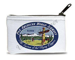 Pan American World Airways Alaska Bag Sticker Rectangular Coin Purse