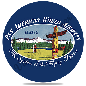 Pan American World Airways Alaska Vintage Round Sandstone Coaster