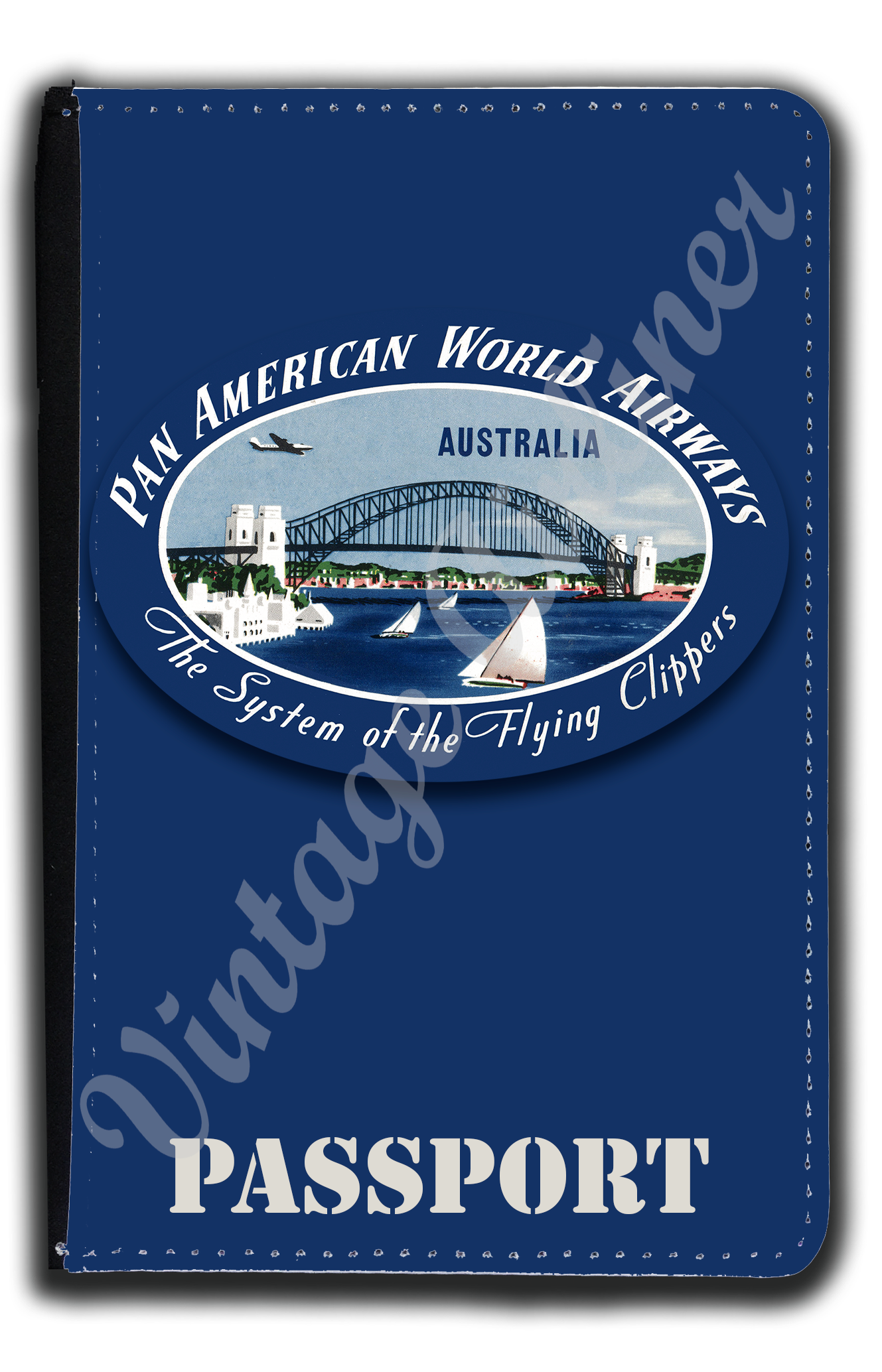 Pan Am Vintage Australia Bag Sticker Passport Case