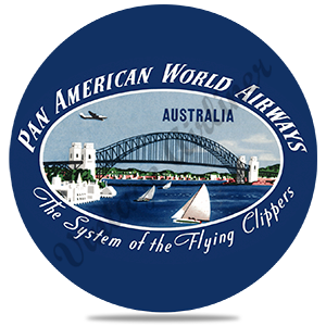 Pan American World Airways Australia Vintage Round Sandstone Coaster