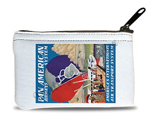 Pan American World Airways Vintage Bag Sticker Rectangular Coin Purse