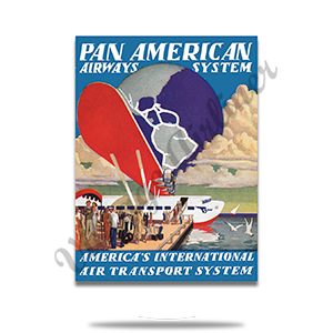 Pan Am Airways System Vintage Bag Sticker Round Sandstone Coaster