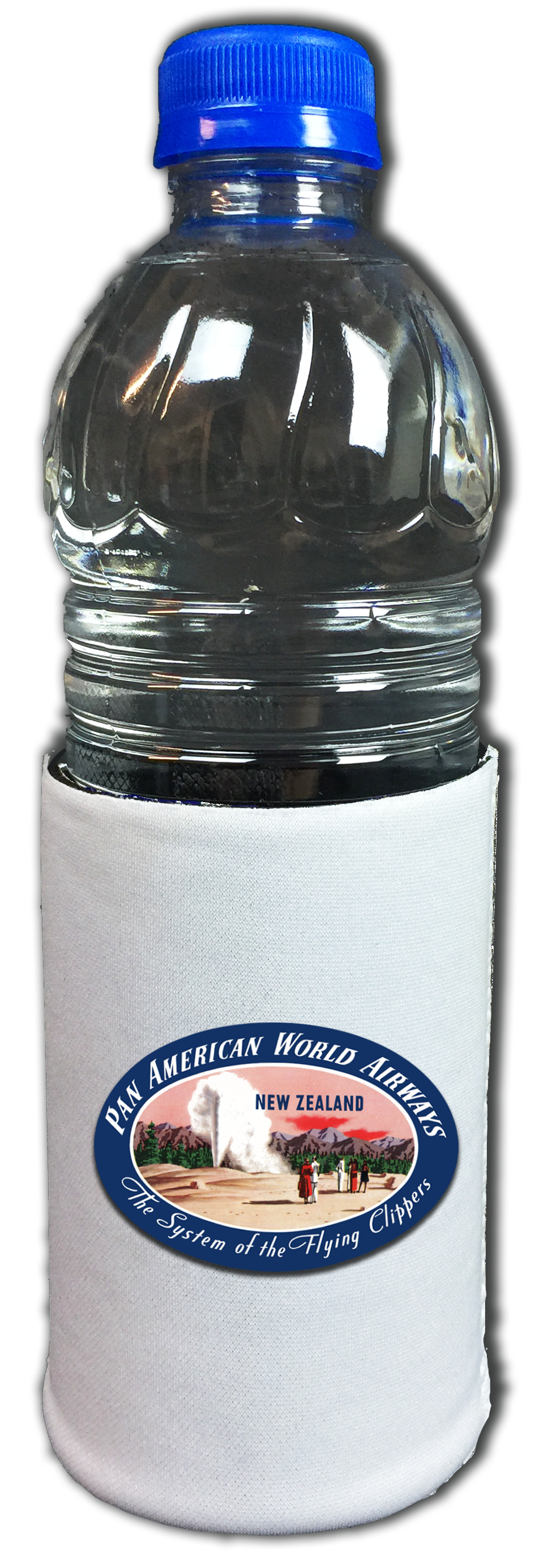 Pan American World Airways New Zealand Vintage Bag Sticker Beverage Wrap