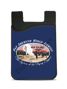 Pan American World Airways New Zealand Vintage Bag Sticker Card Caddy