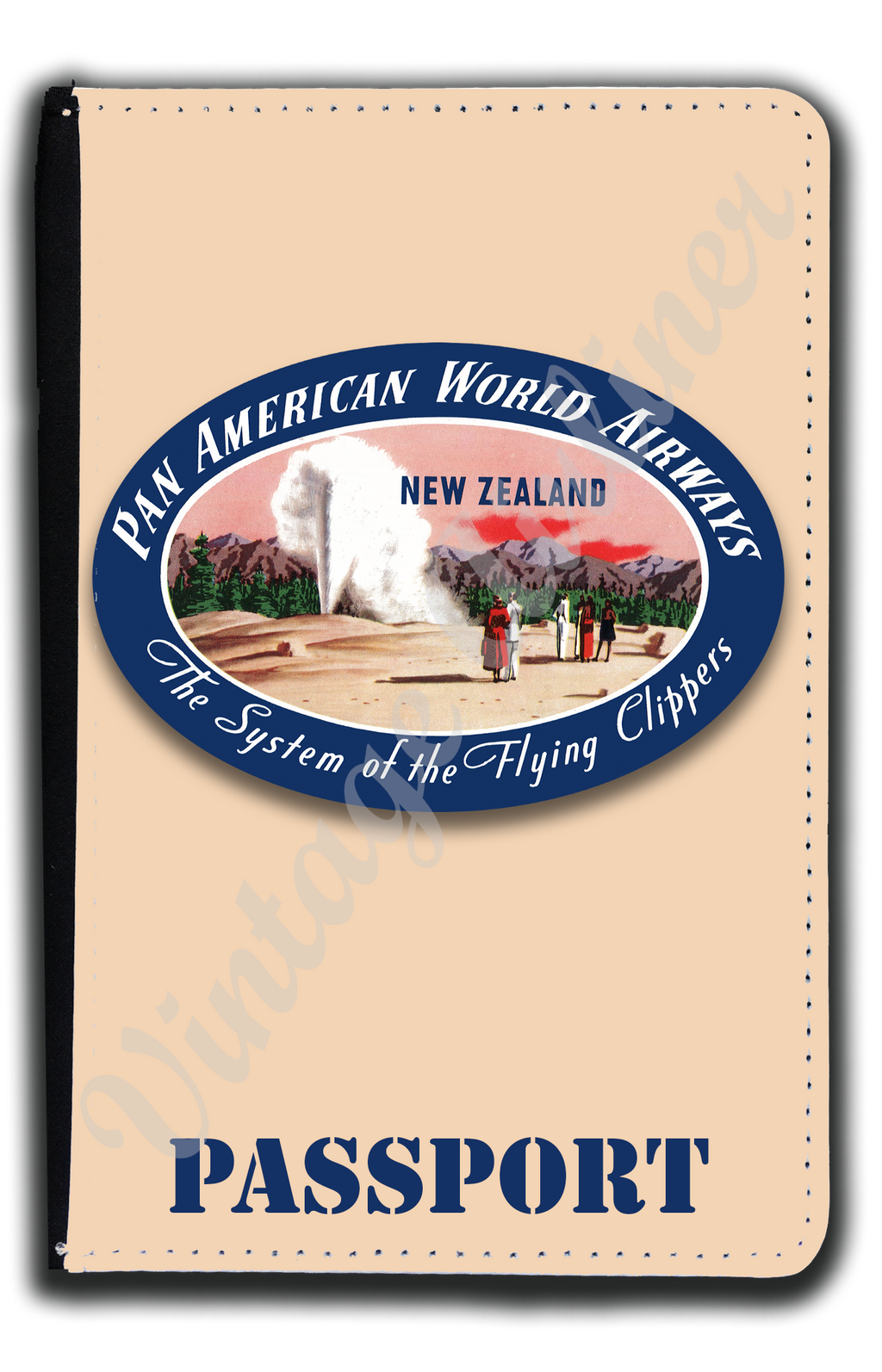 Pan Am Vintage New Zealand Bag Sticker Passport Case