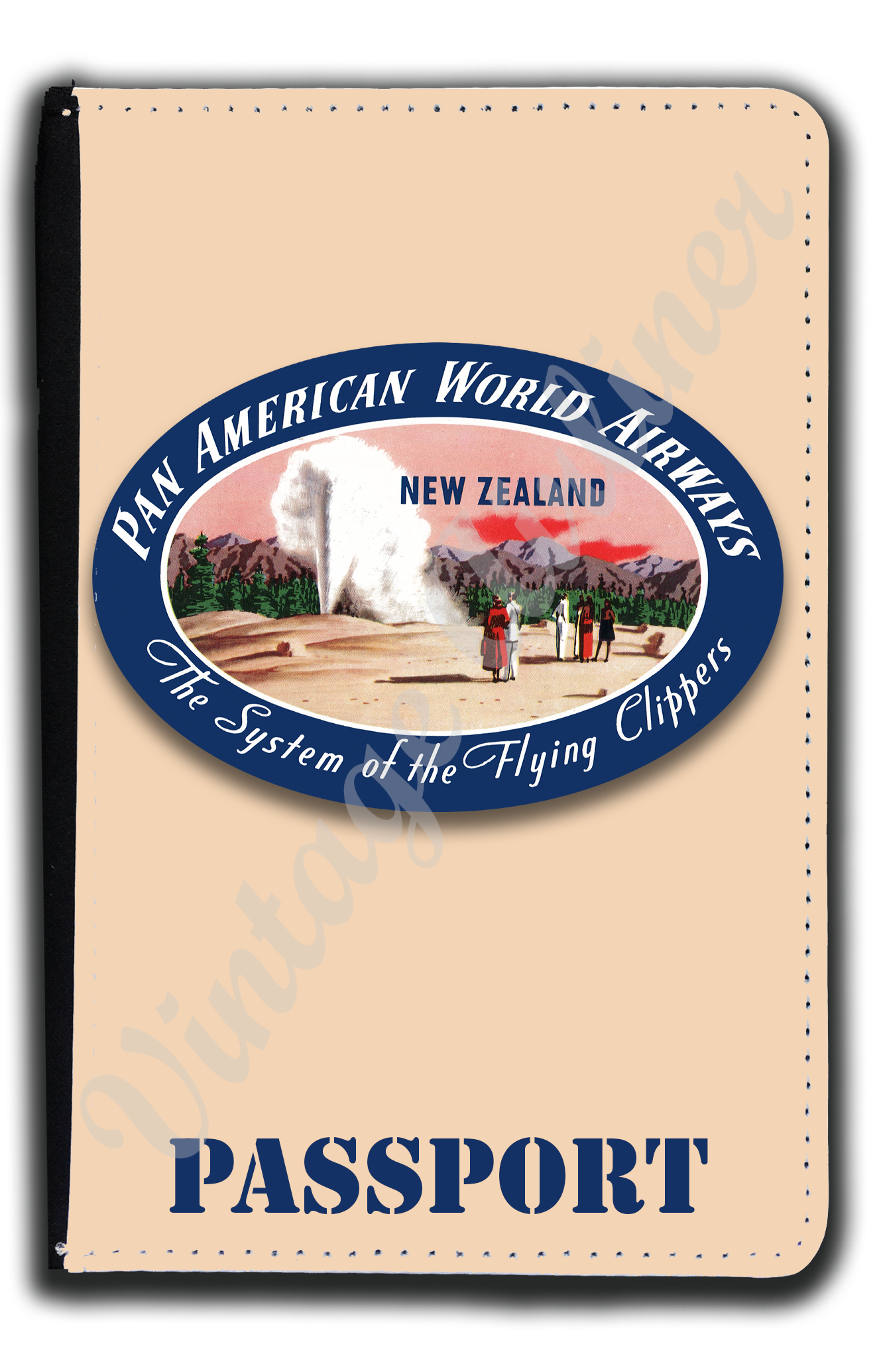 Pan Am Vintage New Zealand Bag Sticker Passport Case