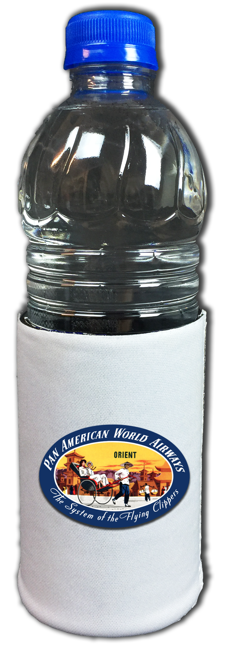Pan American World Airways Orient Vintage Bag Sticker Beverage Wrap