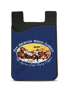 Pan American World Airways Orient Vintage Bag Sticker Card Caddy