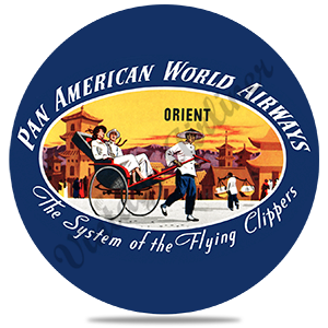 Pan American World Airways Orient Vintage Round Sandstone Coaster