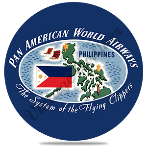 Pan American World Airways Philippines Vintage Round Sandstone Coaster