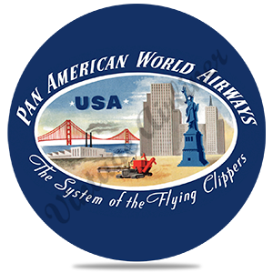 Pan American World Airways USA Vintage Round Sandstone Coaster