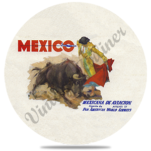 Pan American World Airways Mexico Vintage Round Sandstone Coaster