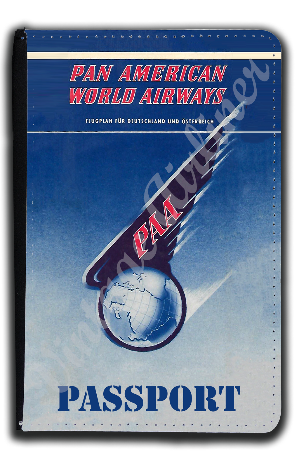 Pan Am 1930's Timetable Cover Passport Case