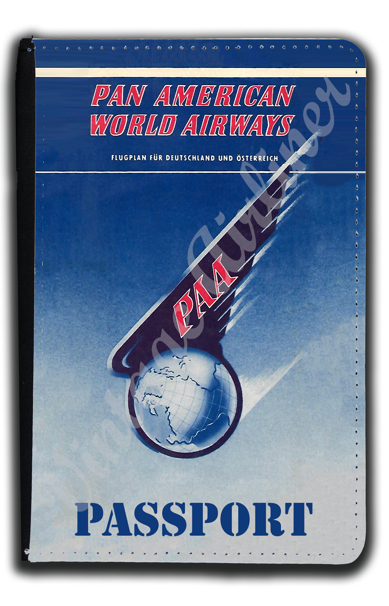 Pan Am 1930's Timetable Cover Passport Case
