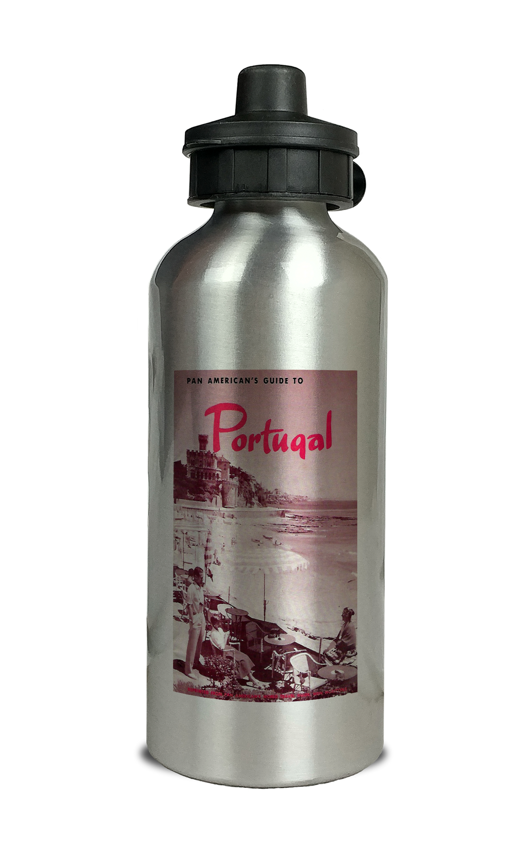 Pan Am's Guide To Portugal Timetable Cover Aluminum Water Bottle