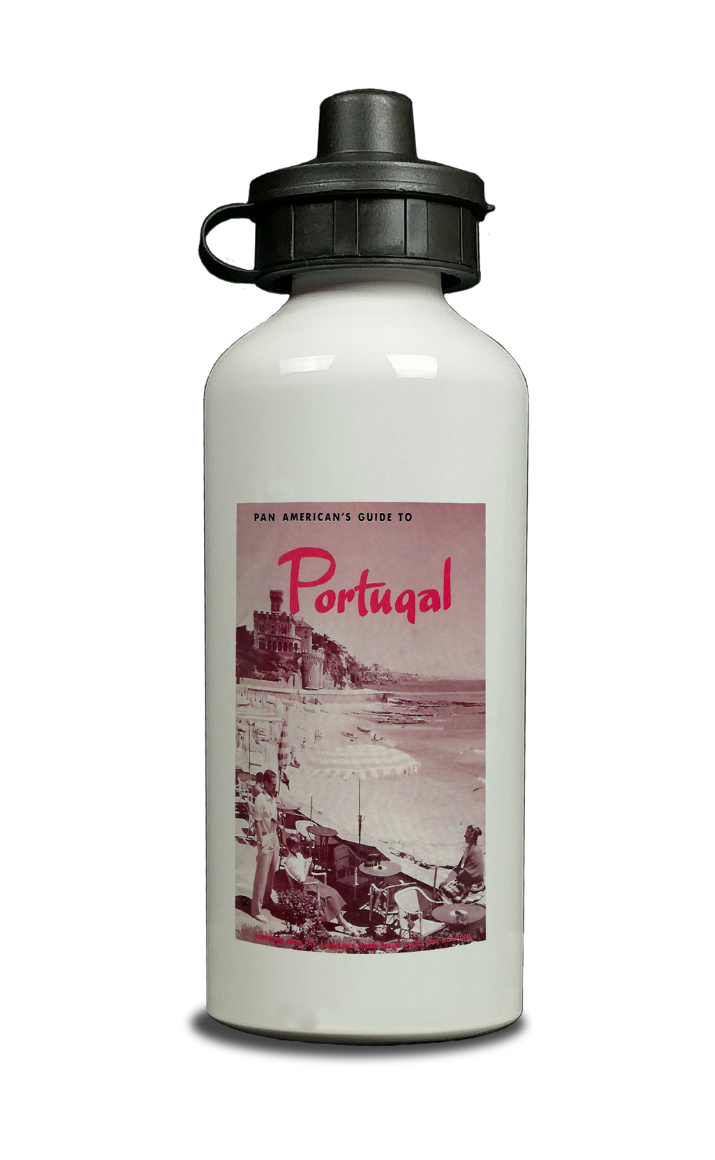 Pan Am's Guide To Portugal Timetable Cover Aluminum Water Bottle