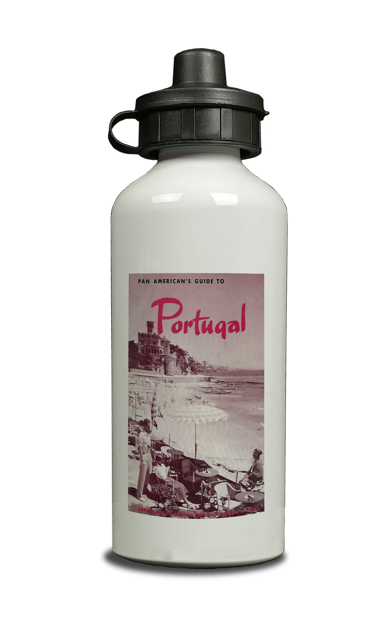 Pan Am's Guide To Portugal Timetable Cover Aluminum Water Bottle