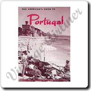 Pan Am's Guide To Portugal Timetable Cover Square Sandstone Coaster