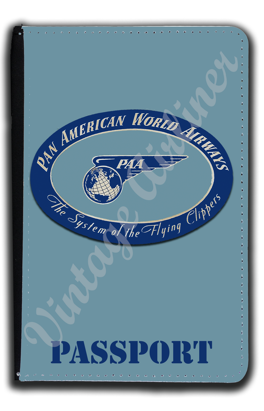Pan Am 1930's Vintage Bag Sticker Passport Case