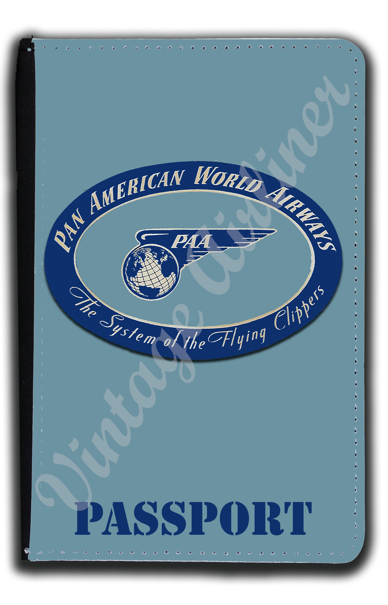 Pan Am 1930's Vintage Bag Sticker Passport Case