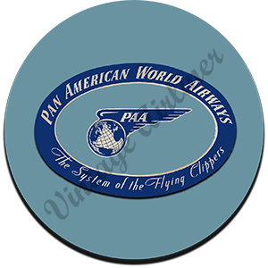 Pan Am 1930's Vintage Round Sandstone Coaster
