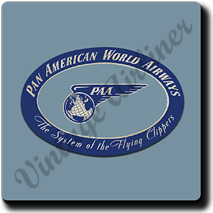 Pan Am 1930's Vintage Sandstone Coaster