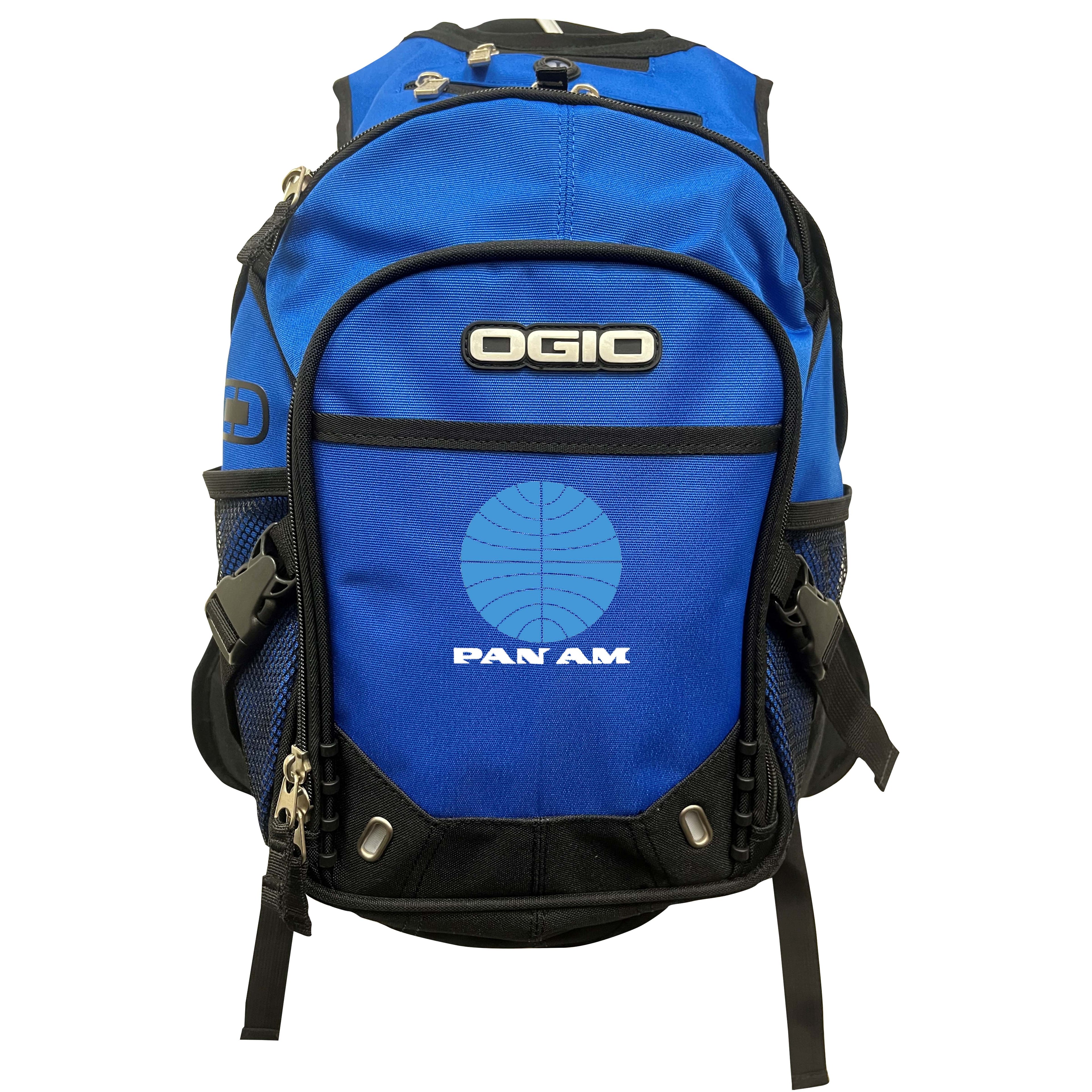 Pan American Airways Logo - Royal Blue Ogio Fugitive Backpack- FRONT POCKET SEWN SHUT FOR EMBROIDERED LOGO