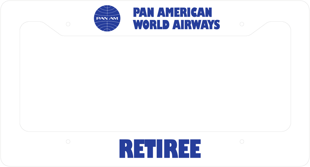 Pan Am Retiree - License Plate Frame