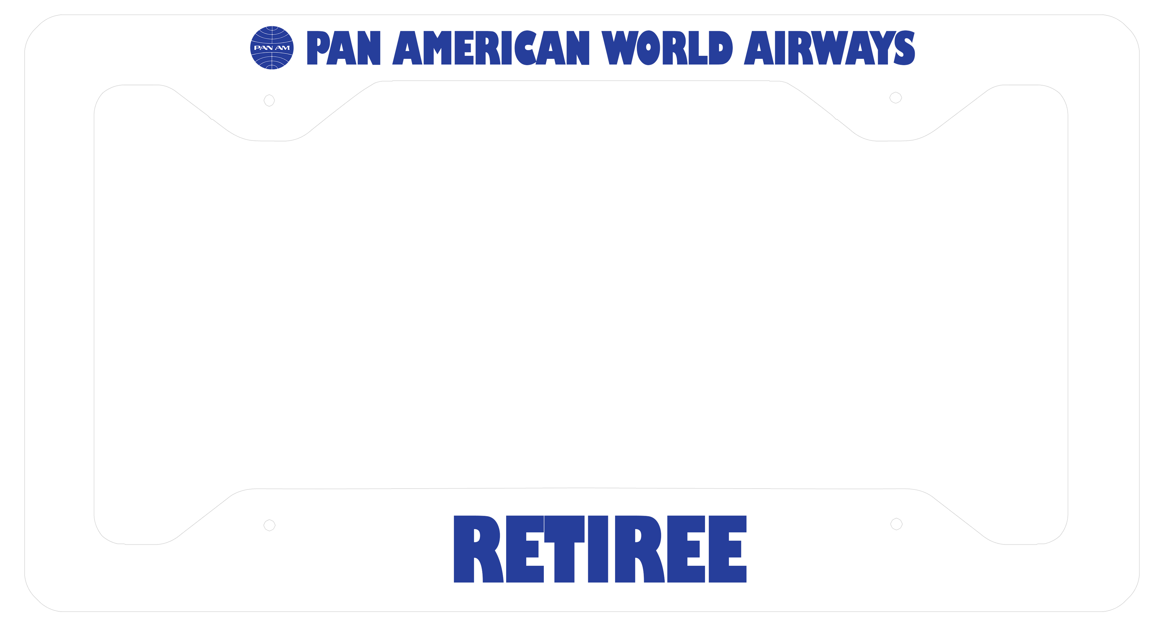 Pan Am Retiree - License Plate Frame
