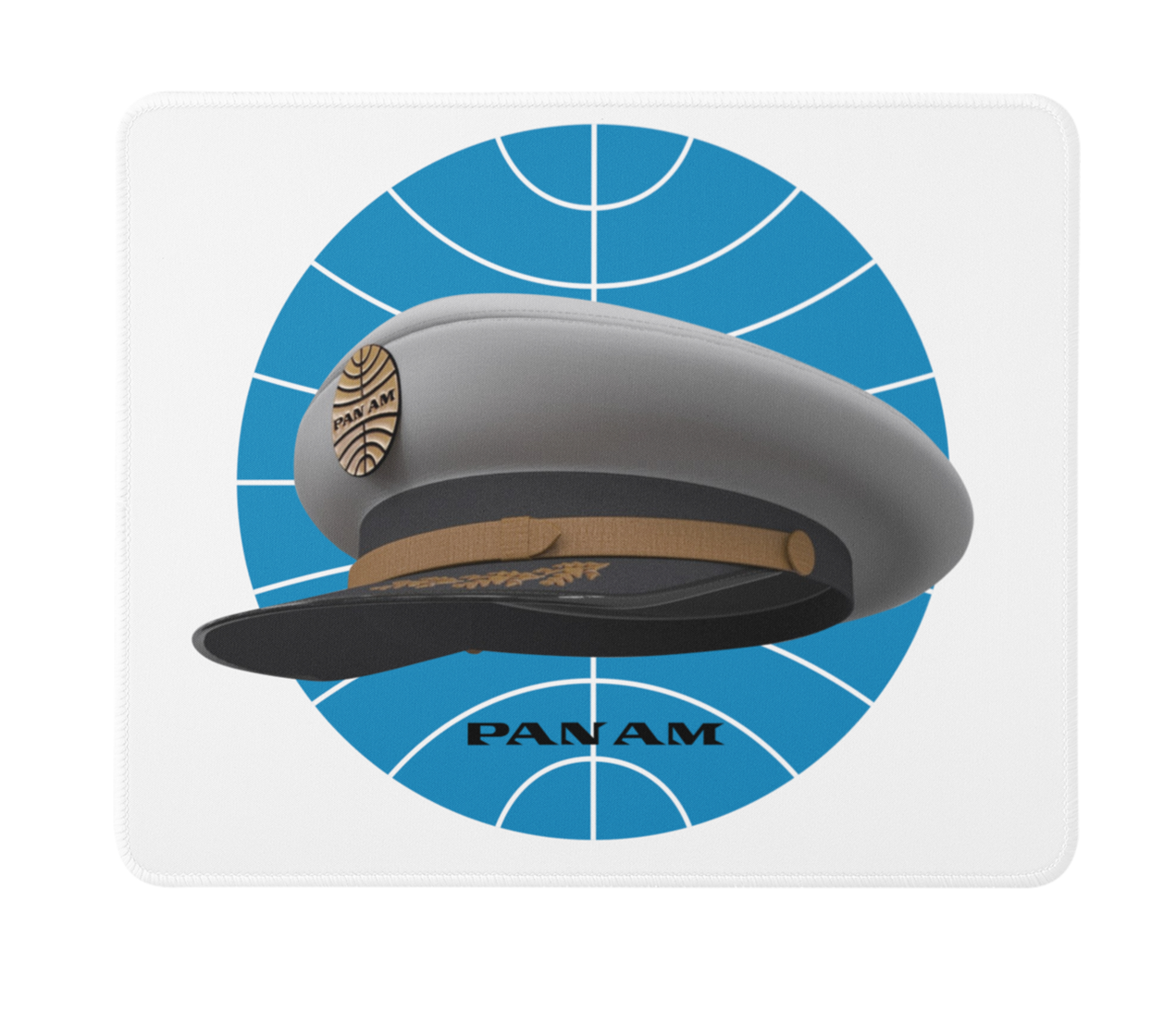 Pan American Globe Pilot Hat Mousepad