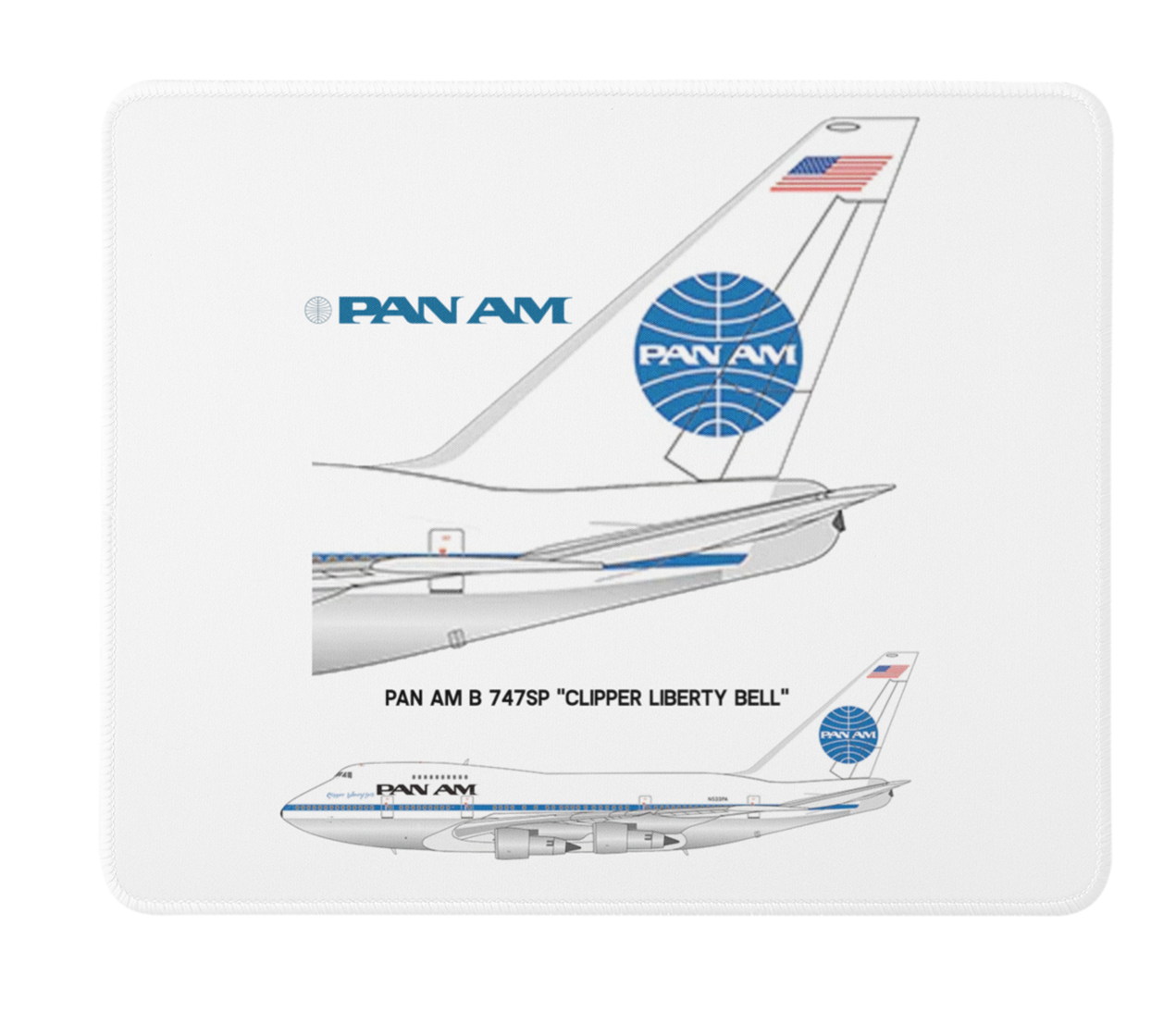 Pan American B 747SP " Clipper Liberty Bell" Mousepad